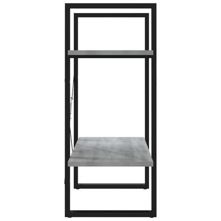 vidaXL Regał na książki z 2 półkami, szary dąb sonoma, 60x30x70 cm