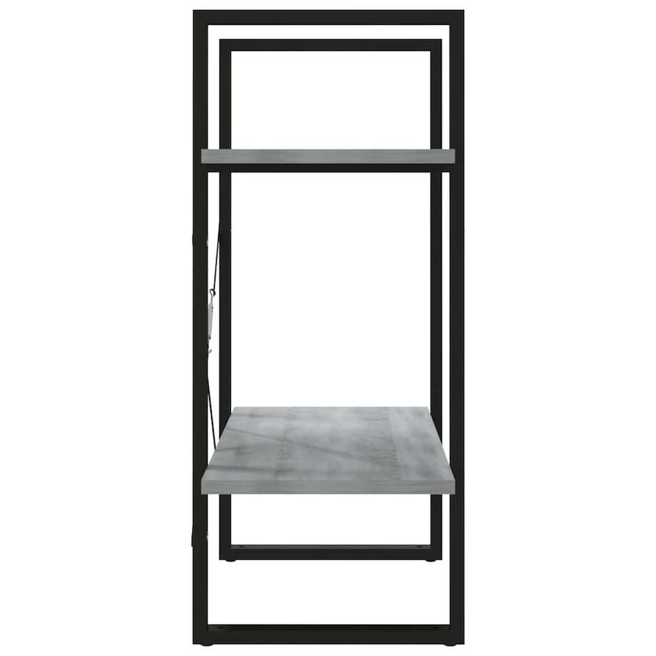 vidaXL Regał na książki z 2 półkami, szary dąb sonoma, 60x30x70 cm