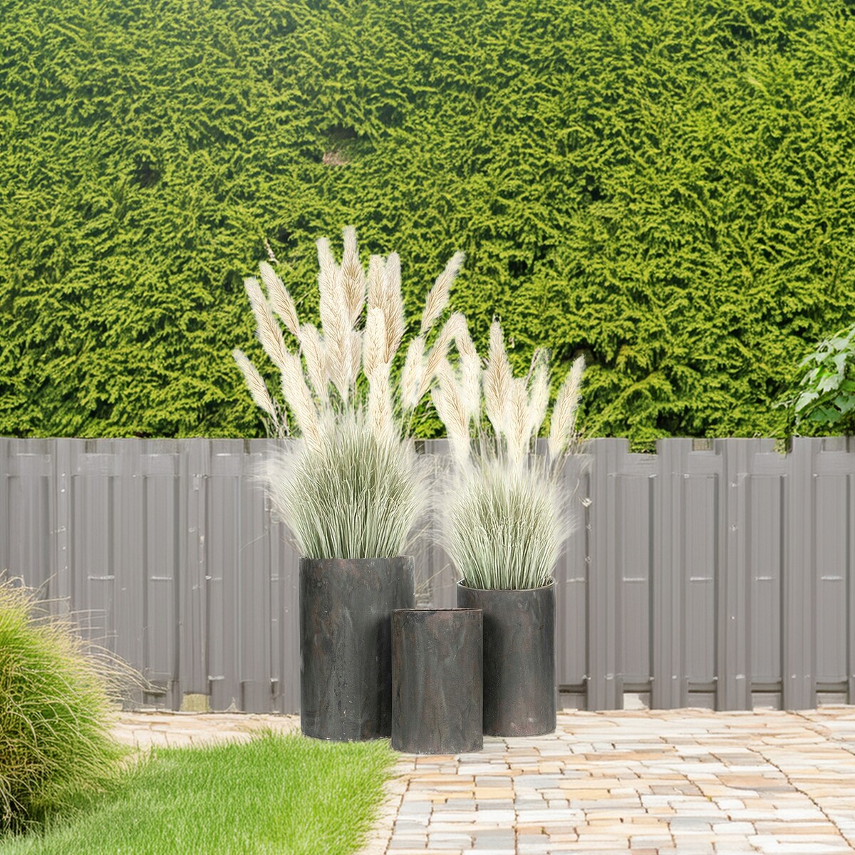 DONICZKA NA BALKON TARAS DUŻA 60cm DO PALMY TRAWY DOMU LOFT 3 SZT DONICA