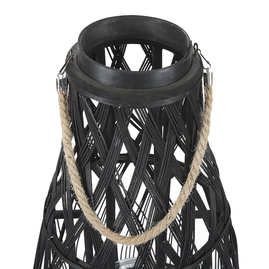 Lampion TONGA Bambus 56 cm Czarny