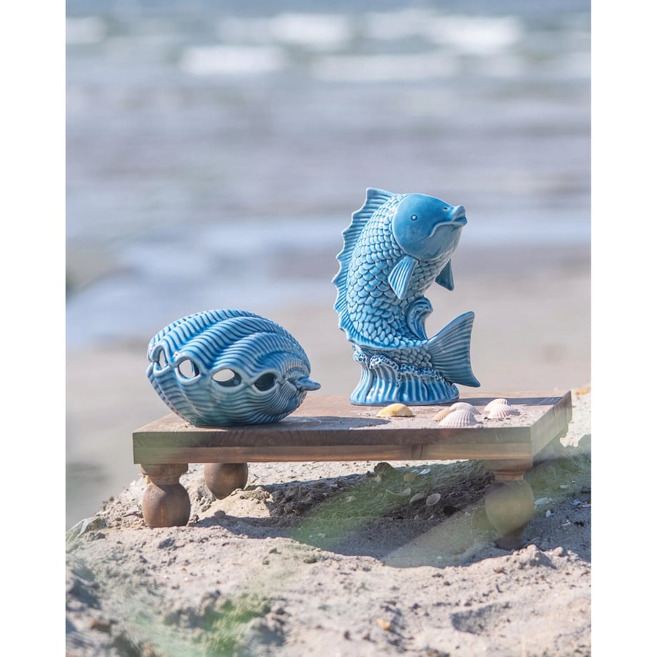FIGURKA MUSZLA MARYNISTYKA RAFA KORALOWA CERAMICZNA MUSZELKA OZDOBA BIAŁA