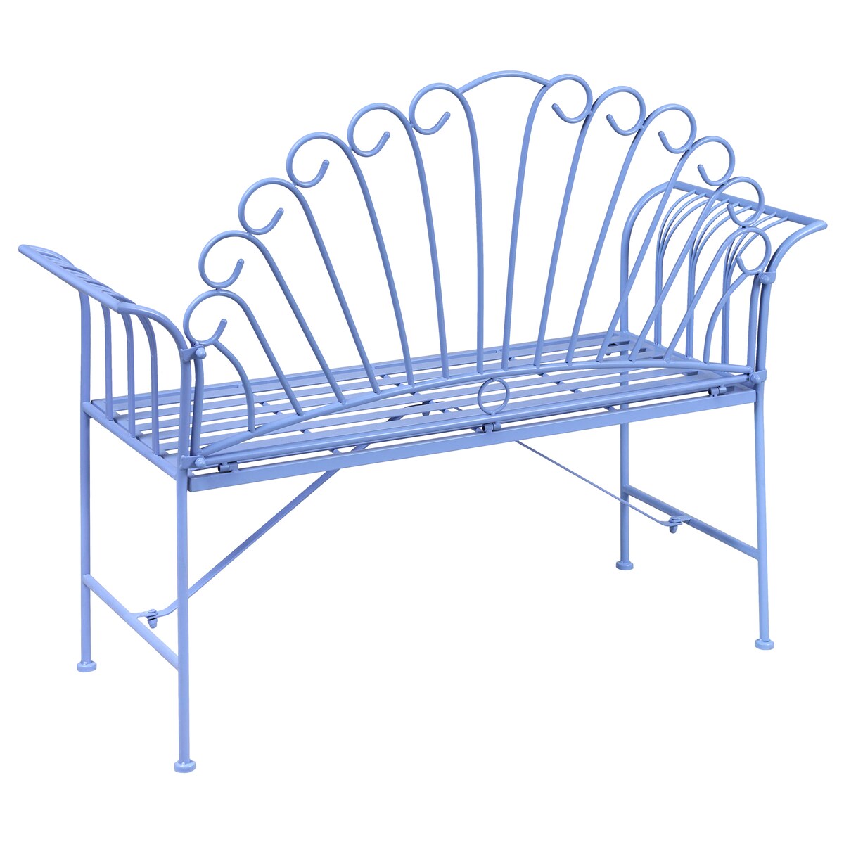 Ławka ogrodowa CAVINIA 125 cm Metal Błękitny