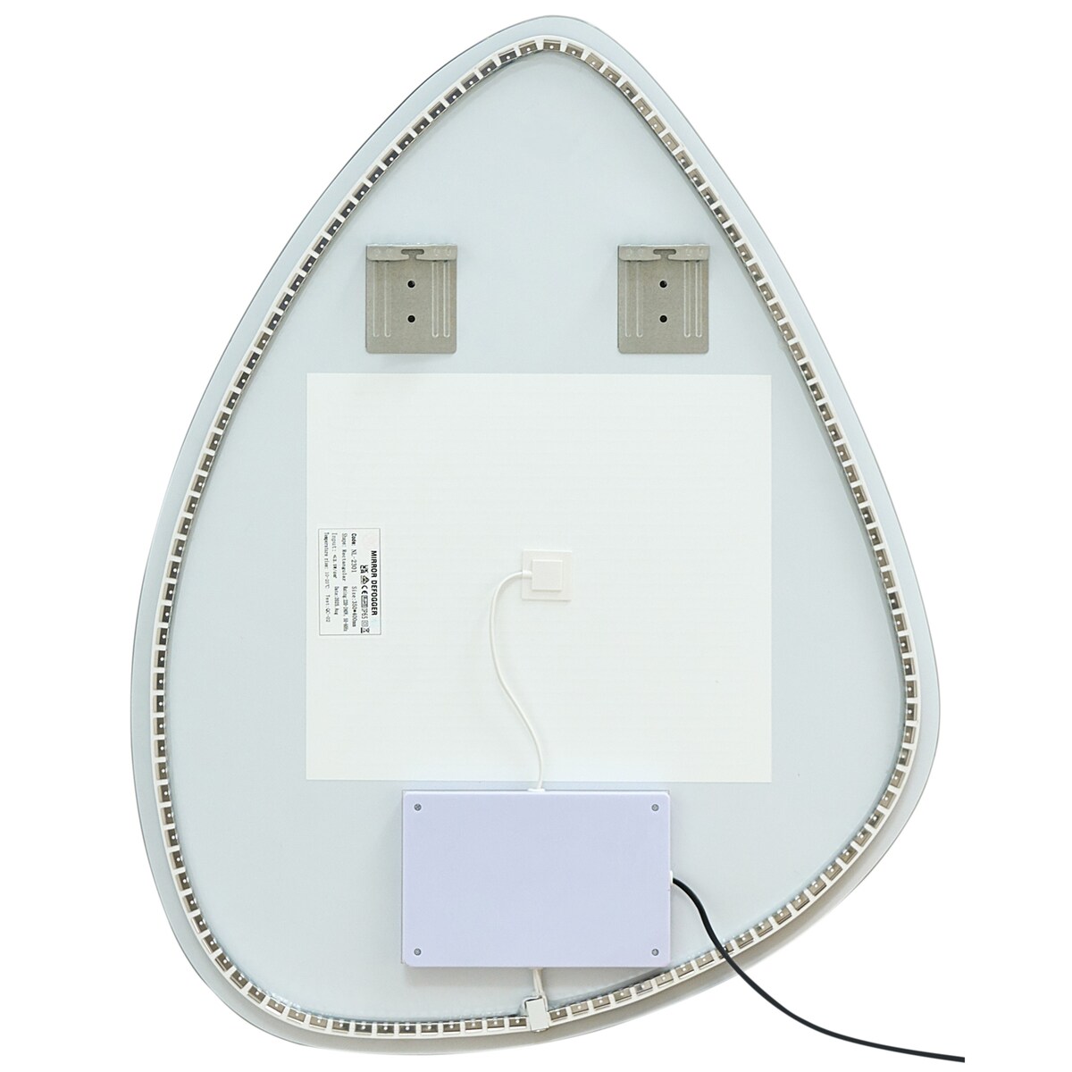 Lustro łazienkowe LED LUGNY 70 cm 90 cm Srebrny