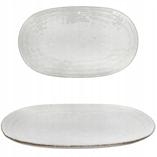 PÓŁMISEK NA PRZEKĄSKI WĘDLINY JAJKA GŁĘBOKI CERAMICZNY DUŻY 37cm TALERZ