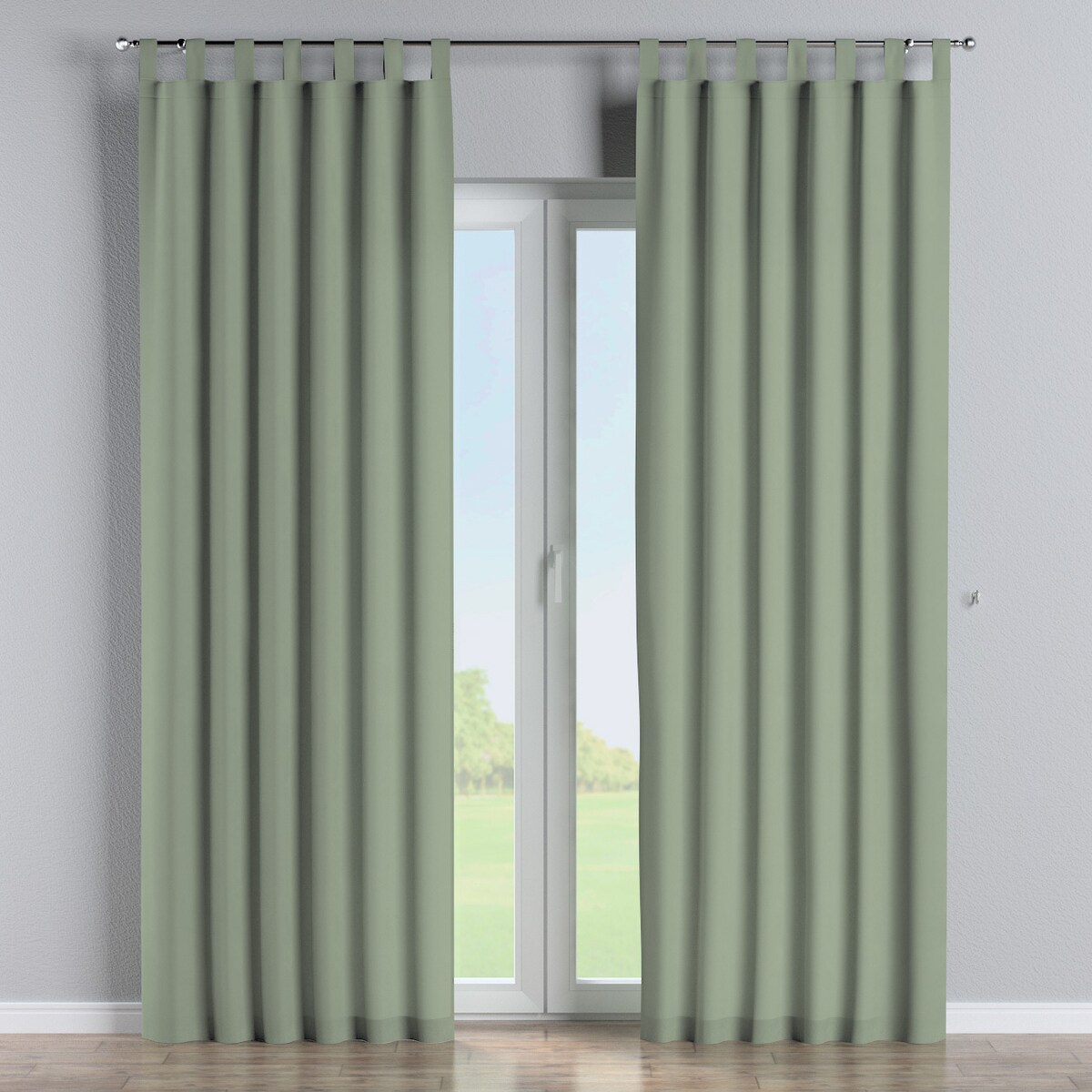 Zasłona na szelkach 1 szt. 130x245 szałwiowy