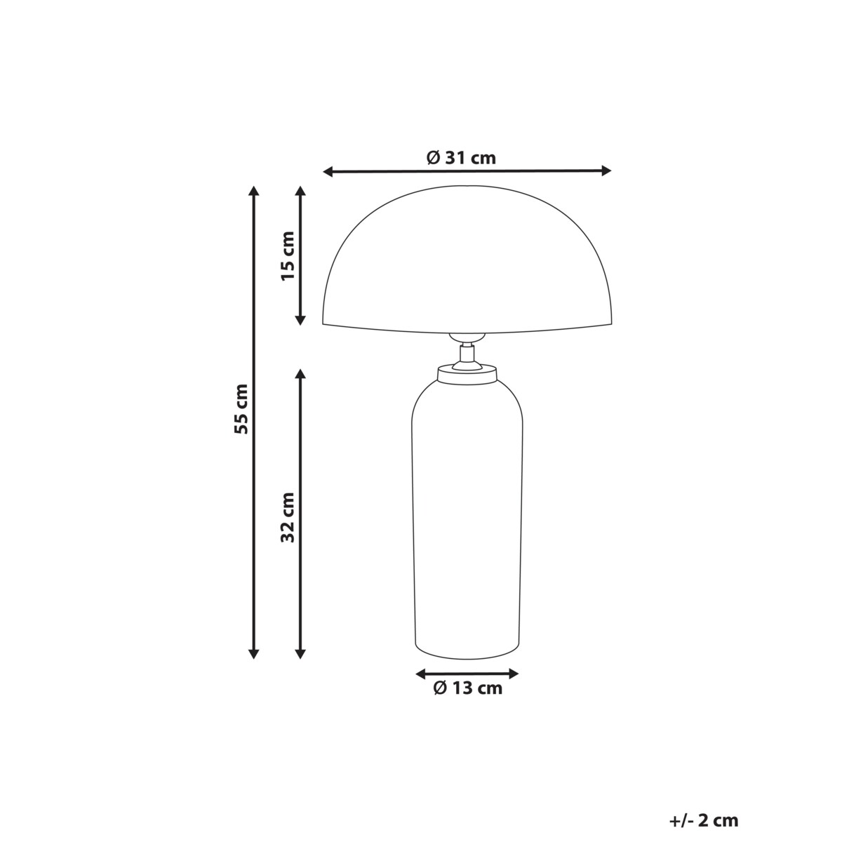 Lampa stołowa JALANGI Metal Mosiężny