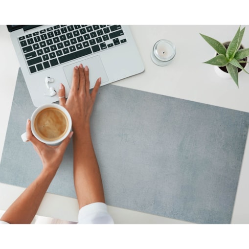 Turkusowa mata na biurko Subtelna tekstura tła, 90x45 cm