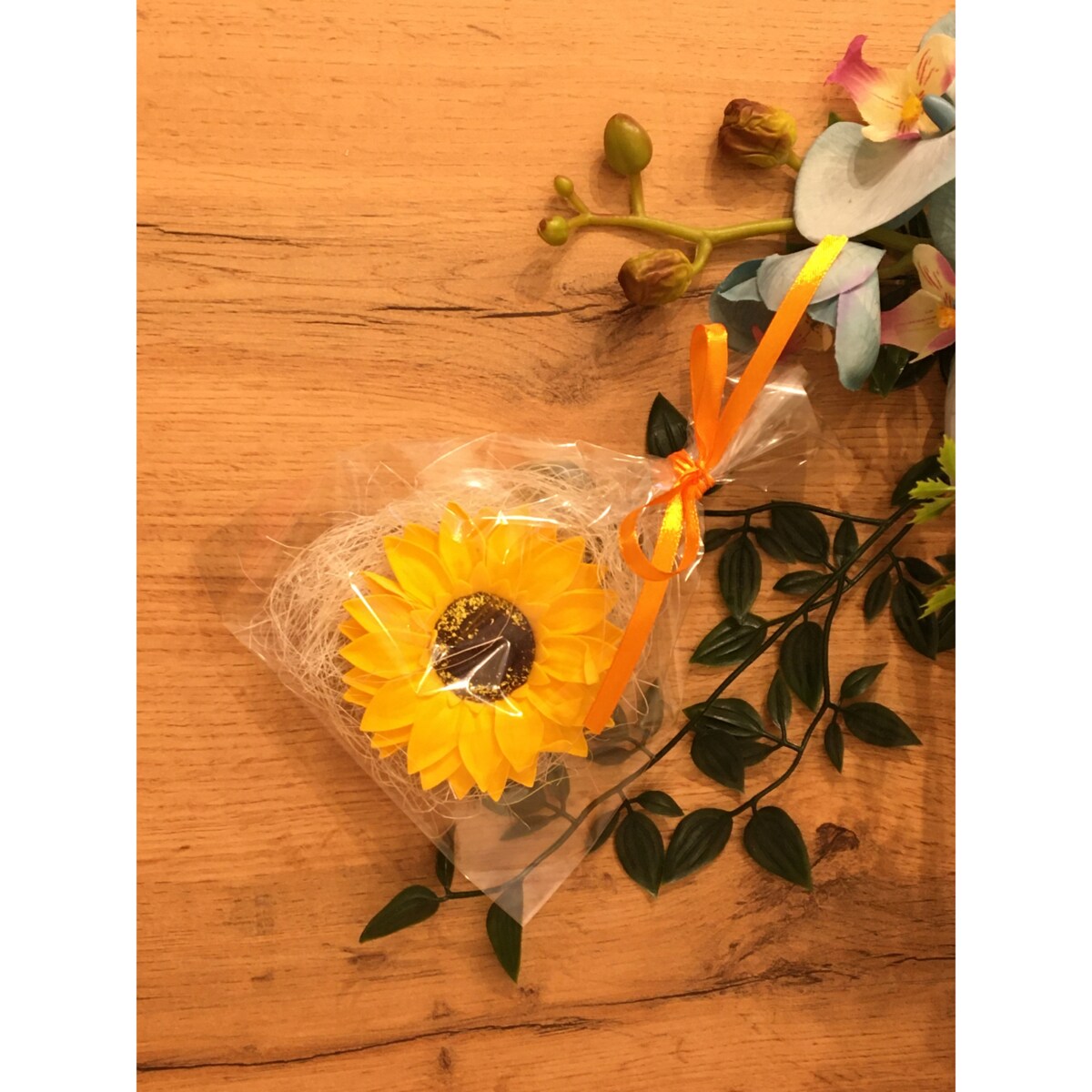 MYDLANY SŁONECZNIK na prezent gości upominek folia