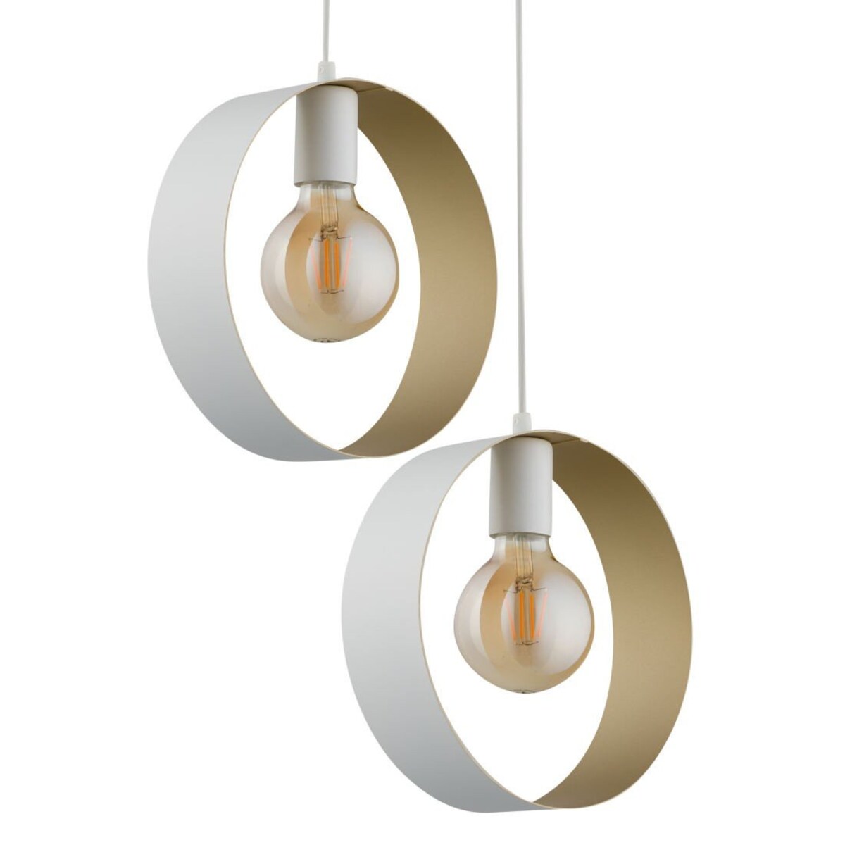Minimalistyczna lampa wisząca HOOP 32290 Sigma biały zwis pokojowy rings