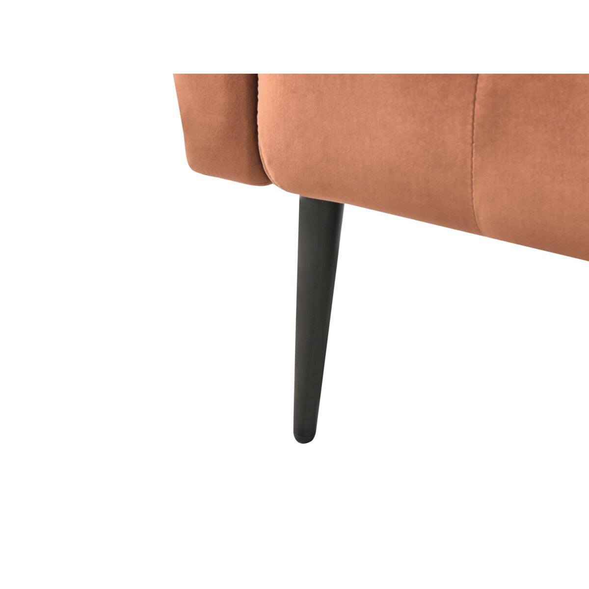 Szezlong NANTILLY Welur Złoty brąz