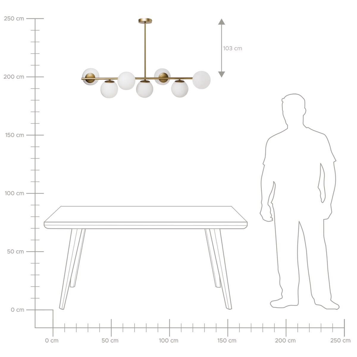Lampa wisząca KARLA Metal Złoty