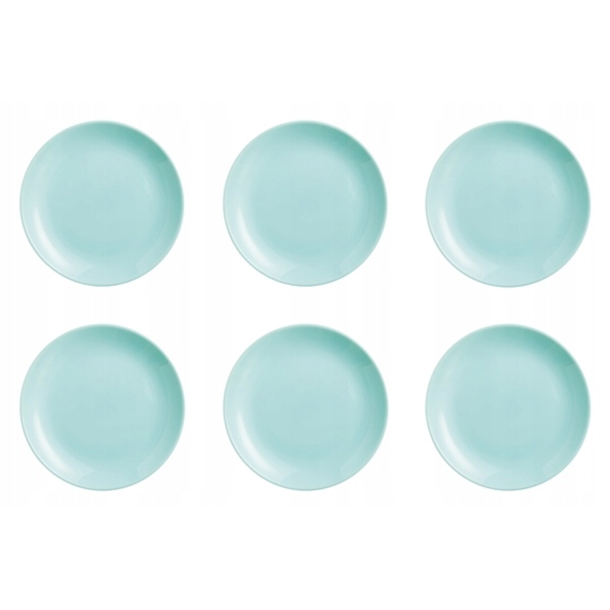 TALERZE GŁĘBOKIE MISKA na zupę DIWALI jasny turkus 6 szt obiadowe LUMINARC
