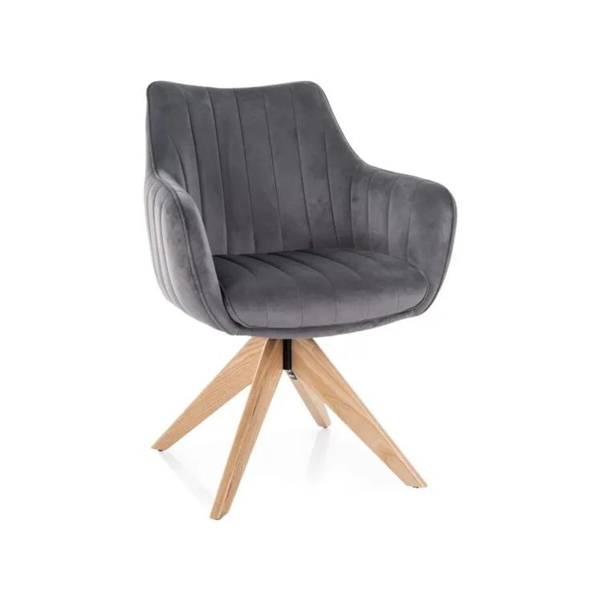 Krzesło tapicerowane AZALIA D VELVET szare