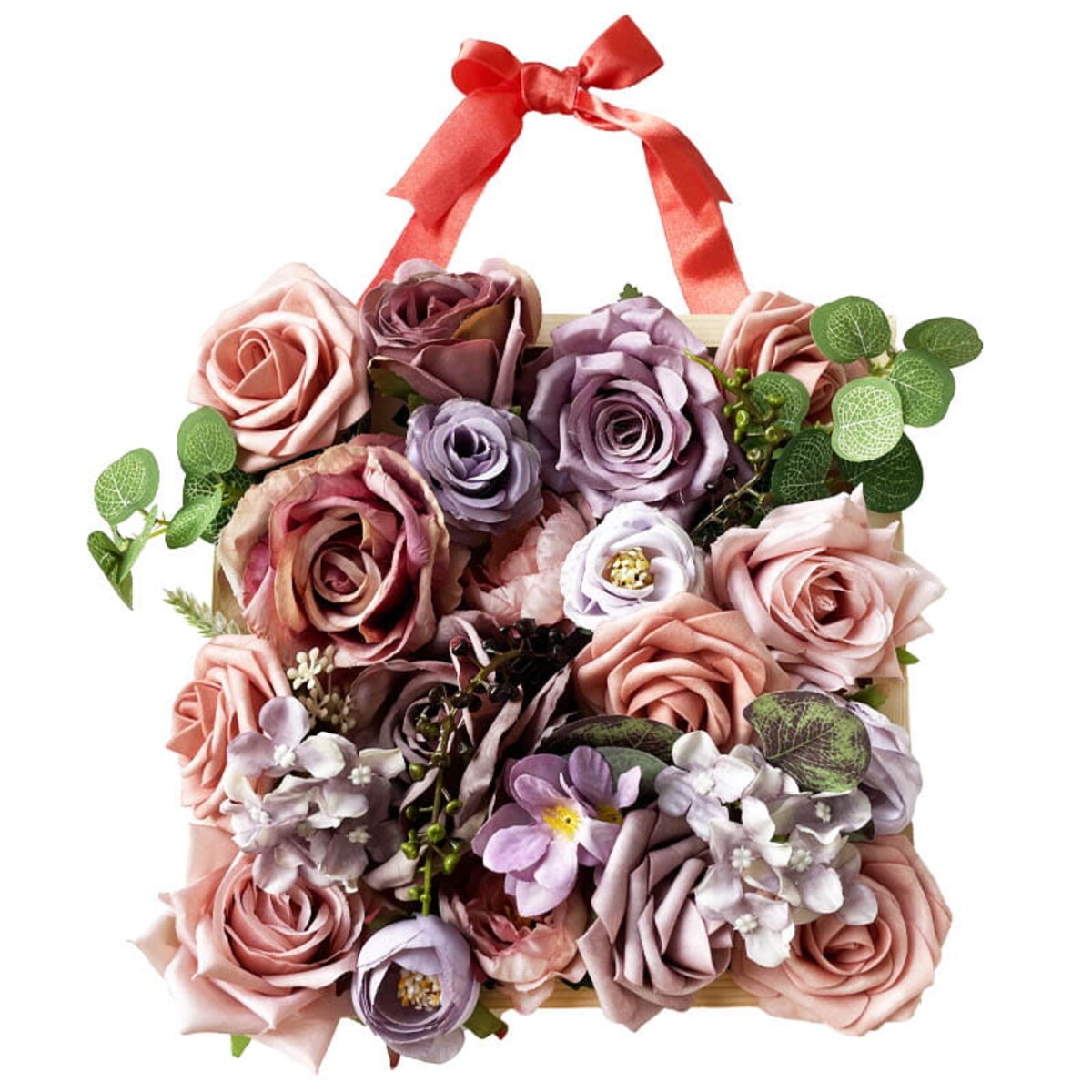 Kwiaty w ramce - ozdoba DIY - Pudrowe róże