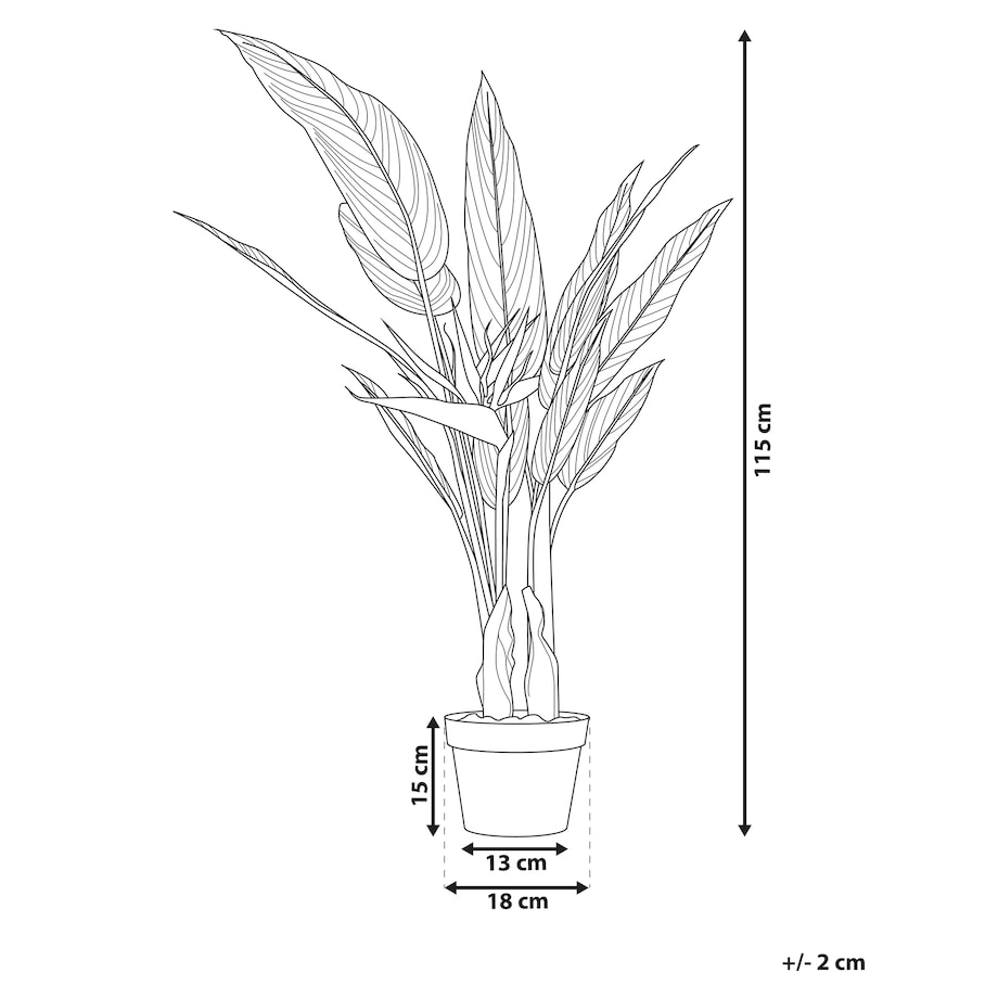 Sztuczna roślina STRELITZIA TREE 115 cm Zielony