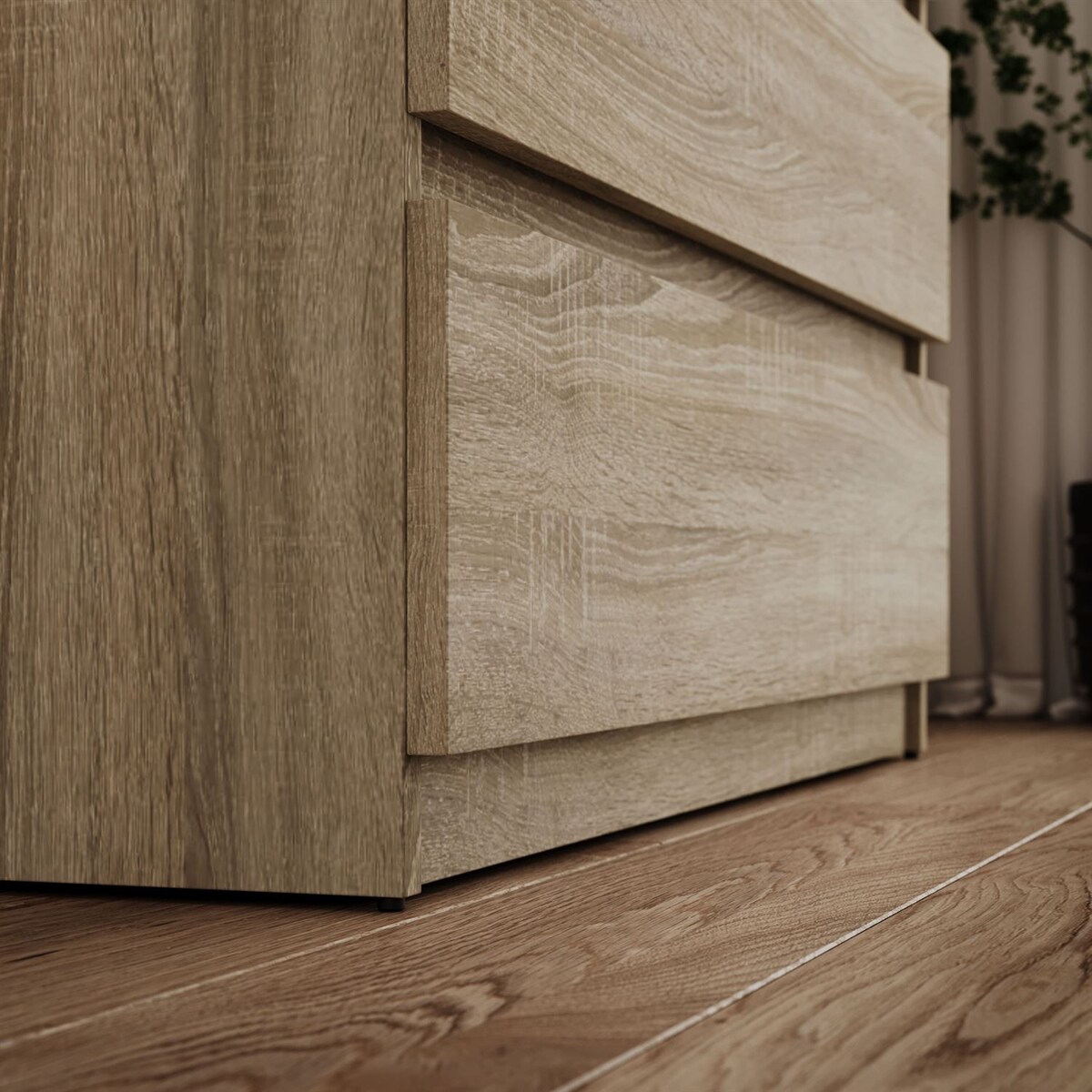 Dwudrzwiowa szafa HANA SS-90 z lustrem, dąb sonoma