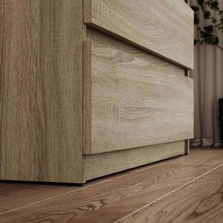 Dwudrzwiowa szafa HANA SS-90 z lustrem, dąb sonoma