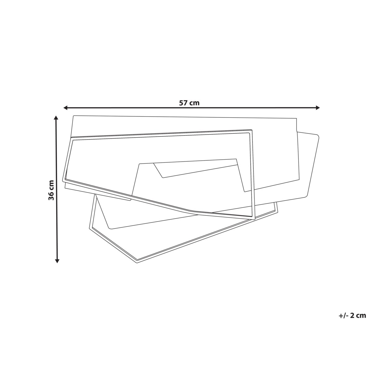 Dekoracja ścienna ENNIS Metal 36 cm Brązowy