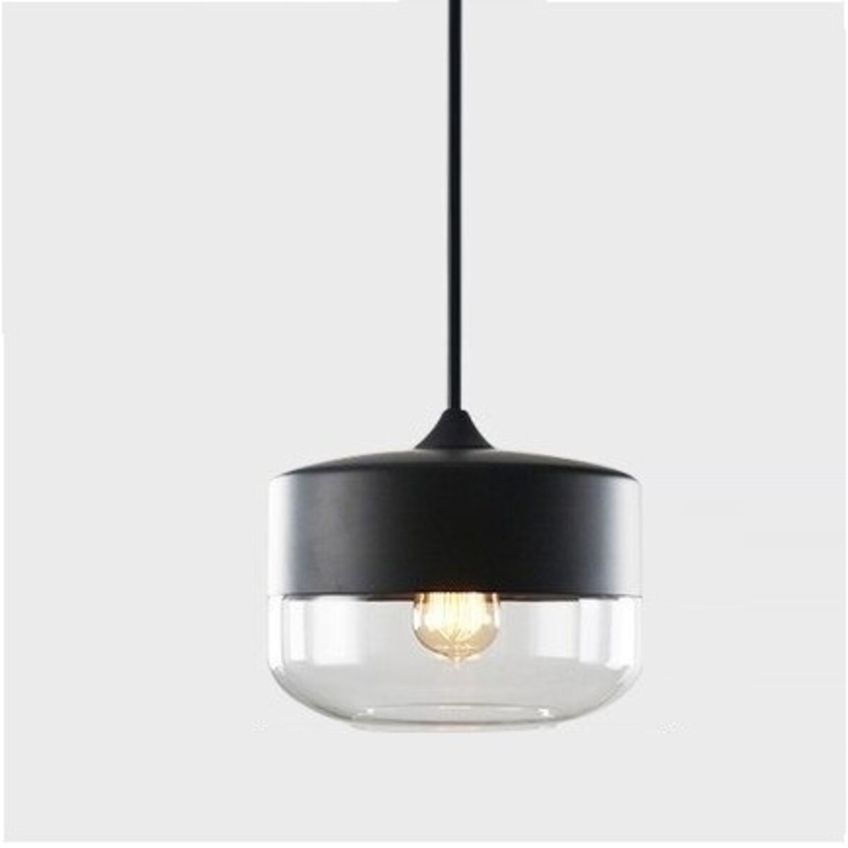 Lampa Wisząca Szklana Loft Industrial Zenit Black