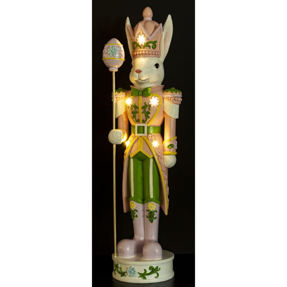 Figurka - Króliczka w różowym mundurku 62x17,5x14,5 cm SOLDATA-2 LED