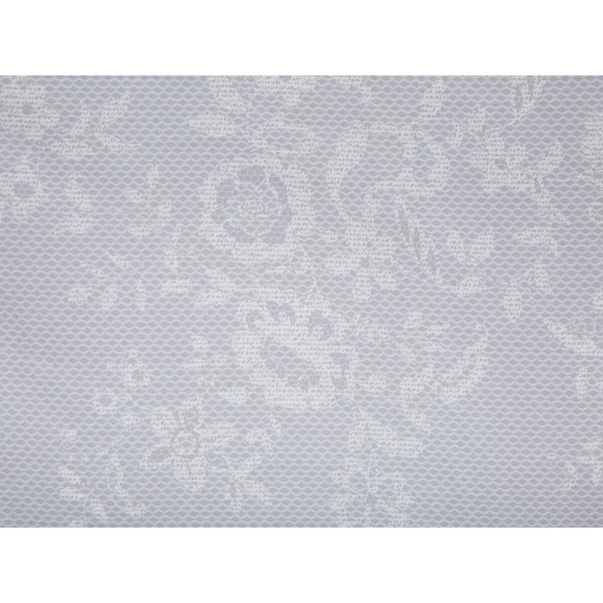 Komplet pościeli bawełnianej satynowej w kwiaty 200 x 220 cm szary MORNINGSIDE