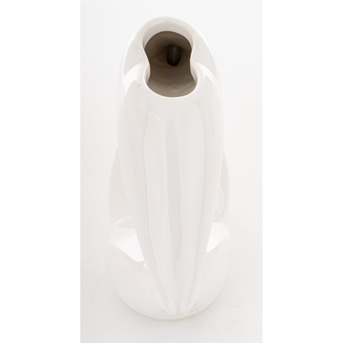 Wazon ceramiczny 13x20x6,5 cm USTA biały