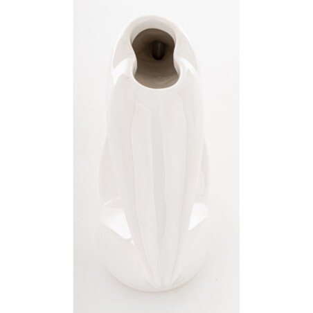 Wazon ceramiczny 13x20x6,5 cm USTA biały