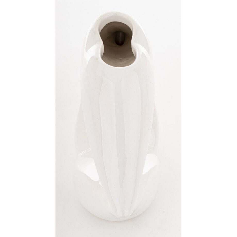 Wazon ceramiczny 13x20x6,5 cm USTA biały