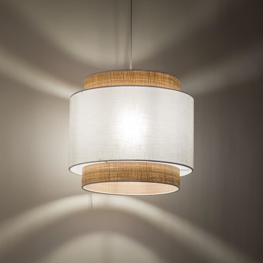 Wisząca lampa okrągła Boho 5653 TK Lighting naturalny biały słomkowy