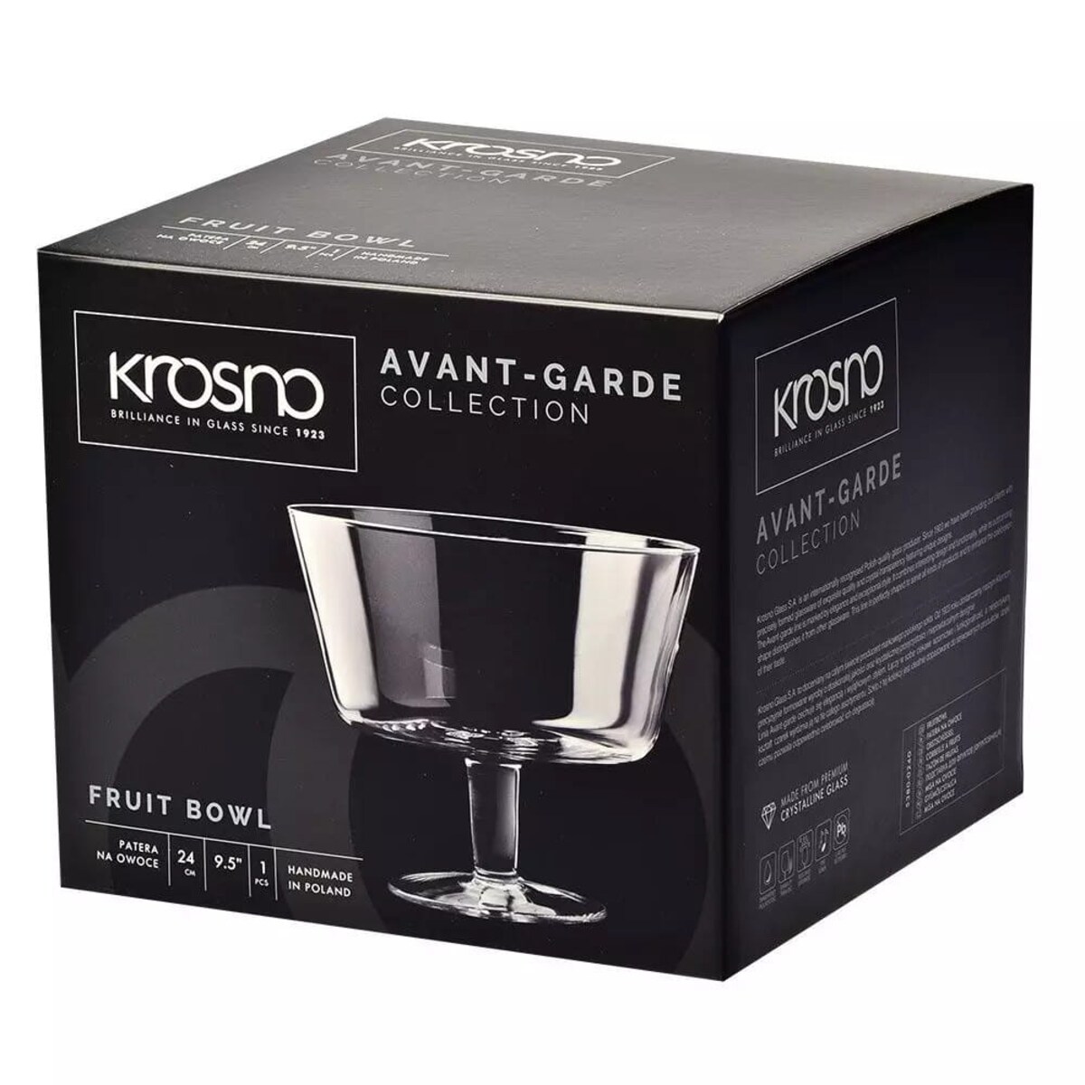 Patera Salaterka Nóżka Servo Line Krosno 24 Avant Garde Szklana Rozchylana