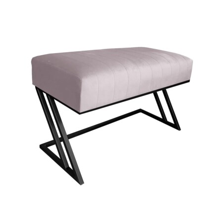 Ławka ROZALIA MG VELVET jasnoróżowa