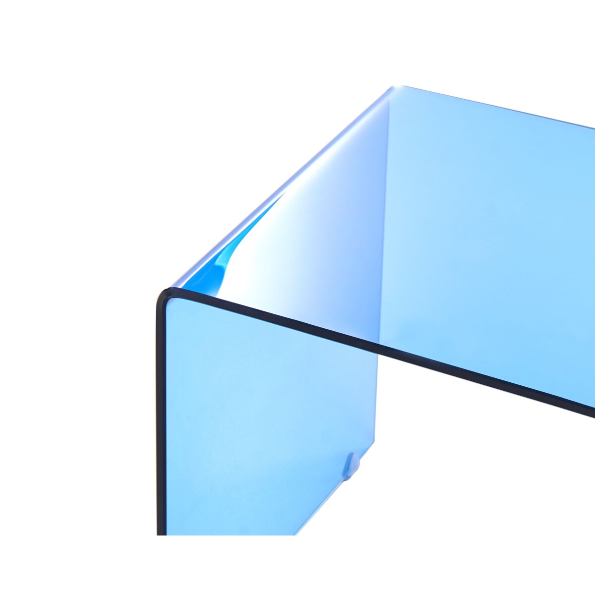 Zestaw 2 stolików pomocniczych KENDALL Szkło hartowane Niebieski