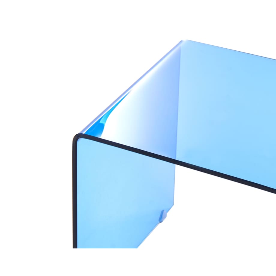 Zestaw 2 stolików pomocniczych KENDALL Szkło hartowane Niebieski