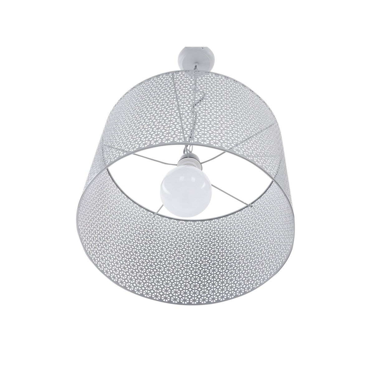 Lampa wisząca metalowa szara MEZEN