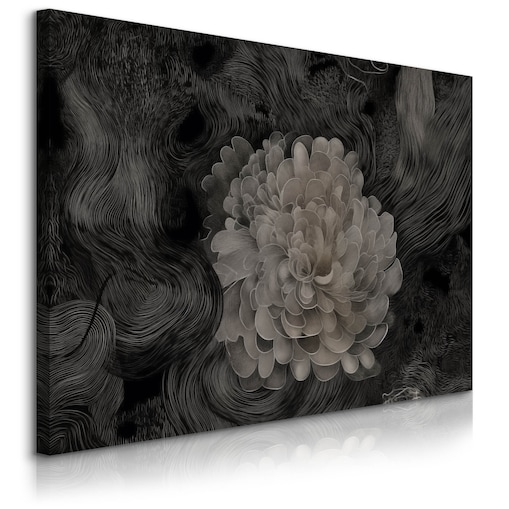 Obraz Na Płótnie Do Sypialni Biała Dalia Kwiaty Abstrakcja Do Salonu 120x80cm