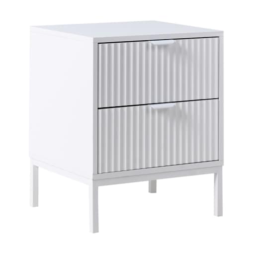 Szafka nocna 2 szuflady ADELAIDE Biały