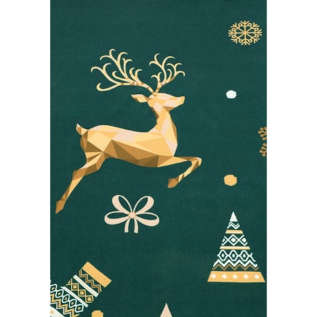 Pokrowiec Na Krzesło Zielony Świąteczne Wzory Elastyczny