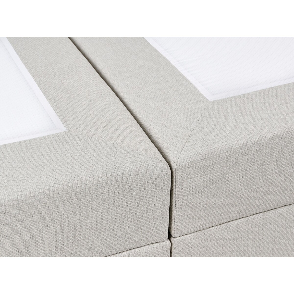 Łóżko kontynentalne z pojemnikiem OFFICER 160 x 200 cm Złamana biel