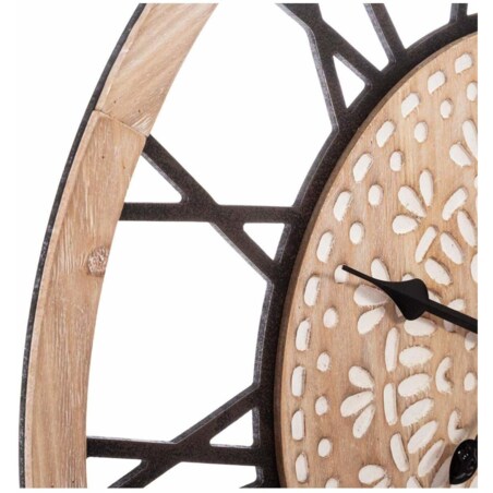 Dekoracyjny zegar ścienny BOHO, Ø 67 cm, rzymskie cyfry