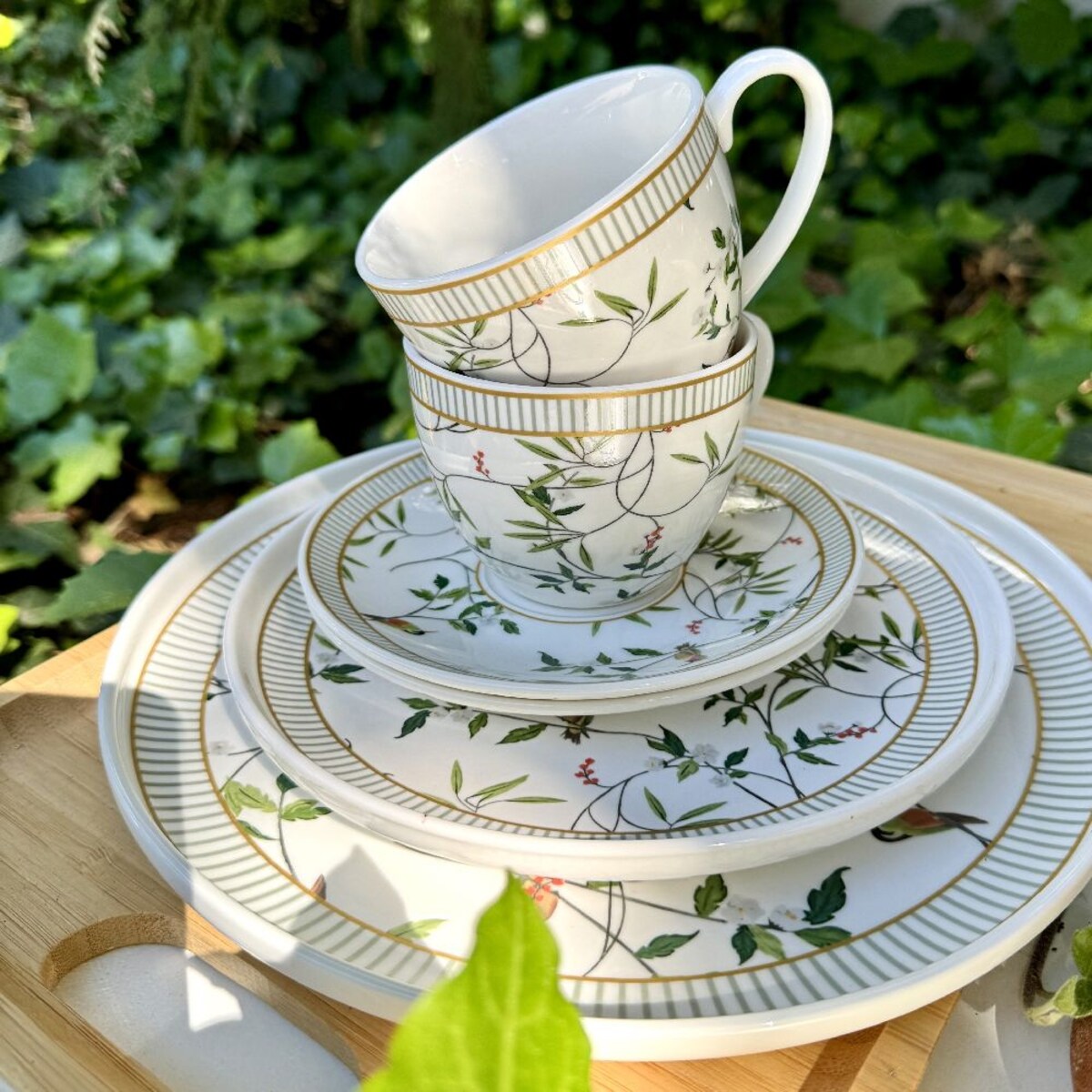 VILLA ITALIA Filiżanka ze spodkiem porcelanowa 240 ml NORIKO WHITE