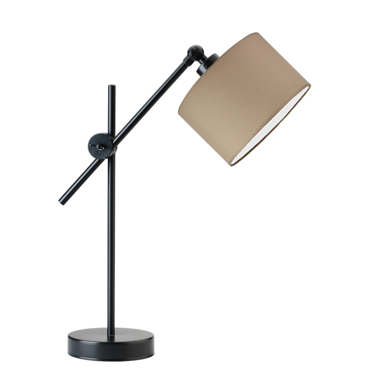 Lampka nocna przegubowa na biurko lampa biurkowa regulowana LED z abażurem walec MODERN
