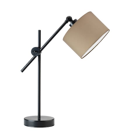 Lampka nocna przegubowa na biurko lampa biurkowa regulowana LED z abażurem walec MODERN