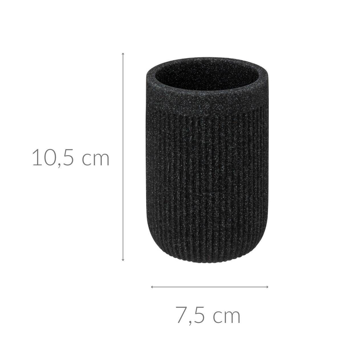 Pojemnik na szczoteczki do zębów, ONYX, łupek, Ø 7 cm