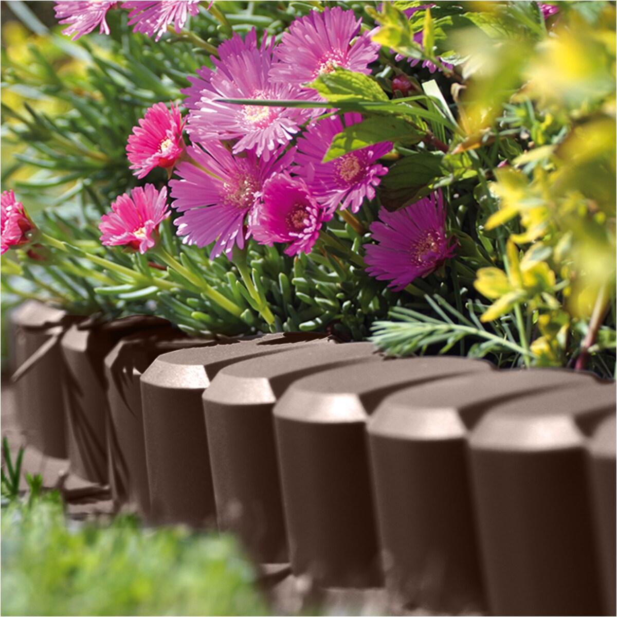 Płotek Ogrodowy 3,02 M Obrzeże Trawnikowe Palisada Brązowy