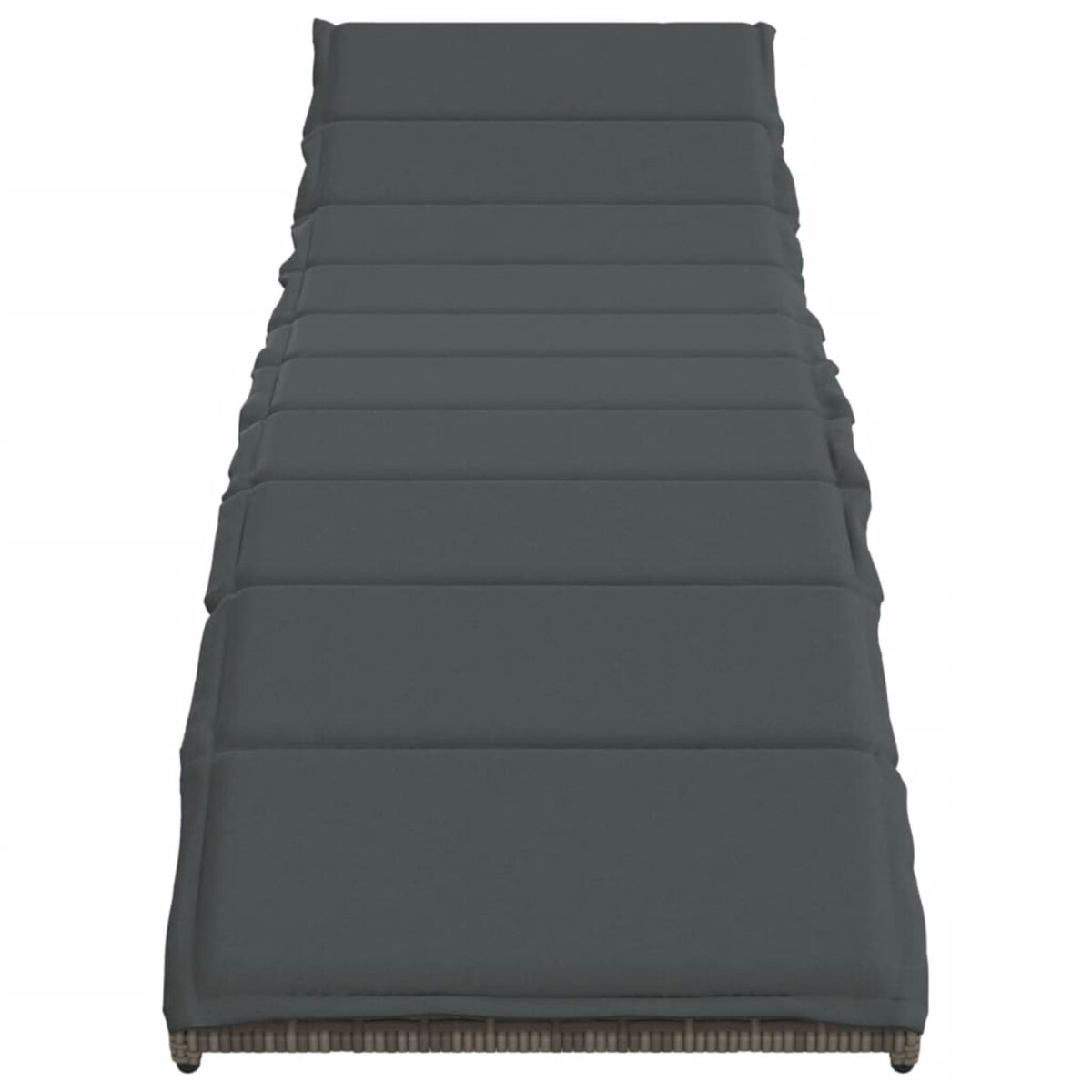 vidaXL Leżaki z poduszkami, 2 szt., szare, polirattan