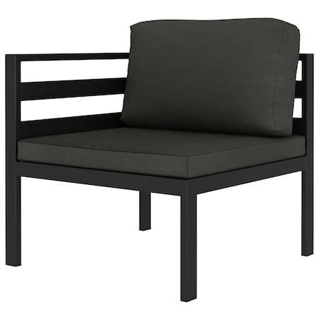 vidaXL 7-cz. zestaw mebli ogrodowych, poduszki, aluminium, antracyt