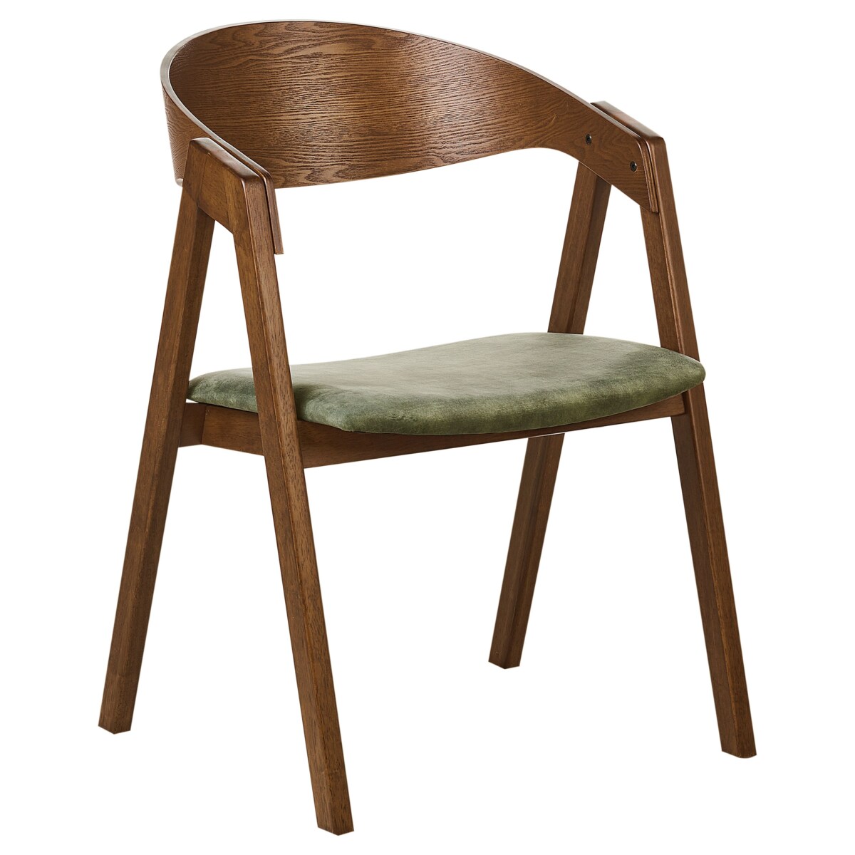 Zestaw 2 krzeseł do jadalni YUBA Drewno Ciemnozielony