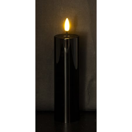Świeca LED z tworzywa sztucznego Timer 24x5x5 cm MOMBATTI-3 czarna