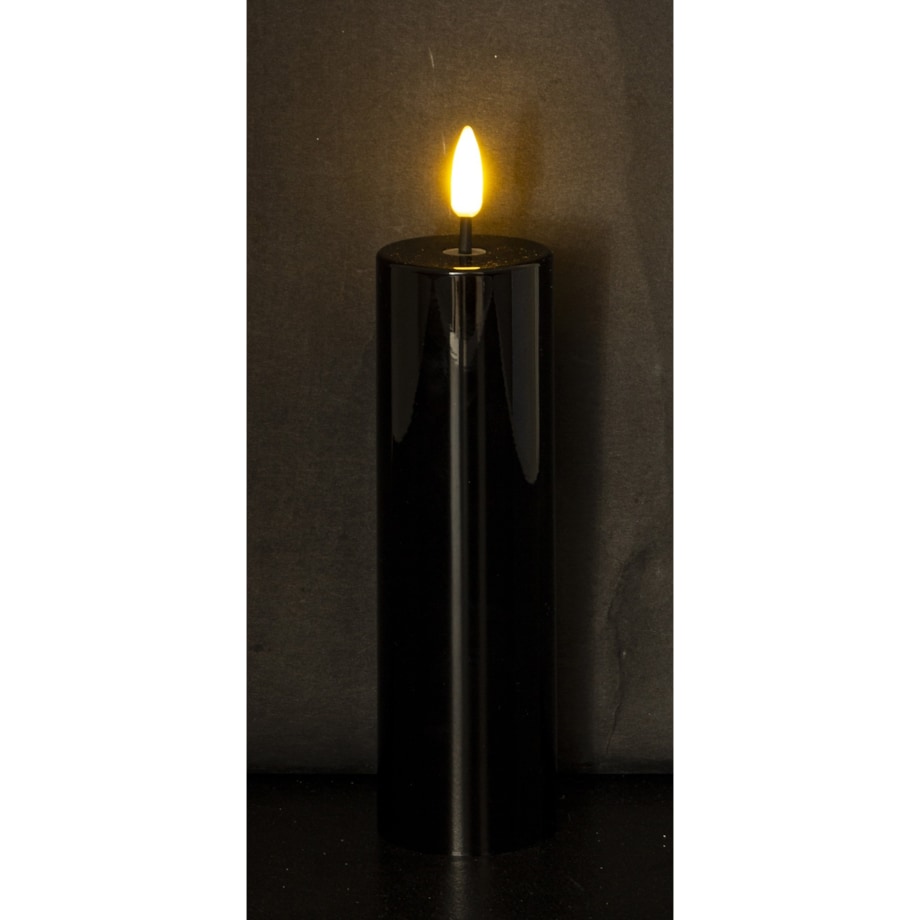 Świeca LED z tworzywa sztucznego Timer 24x5x5 cm MOMBATTI-3 czarna