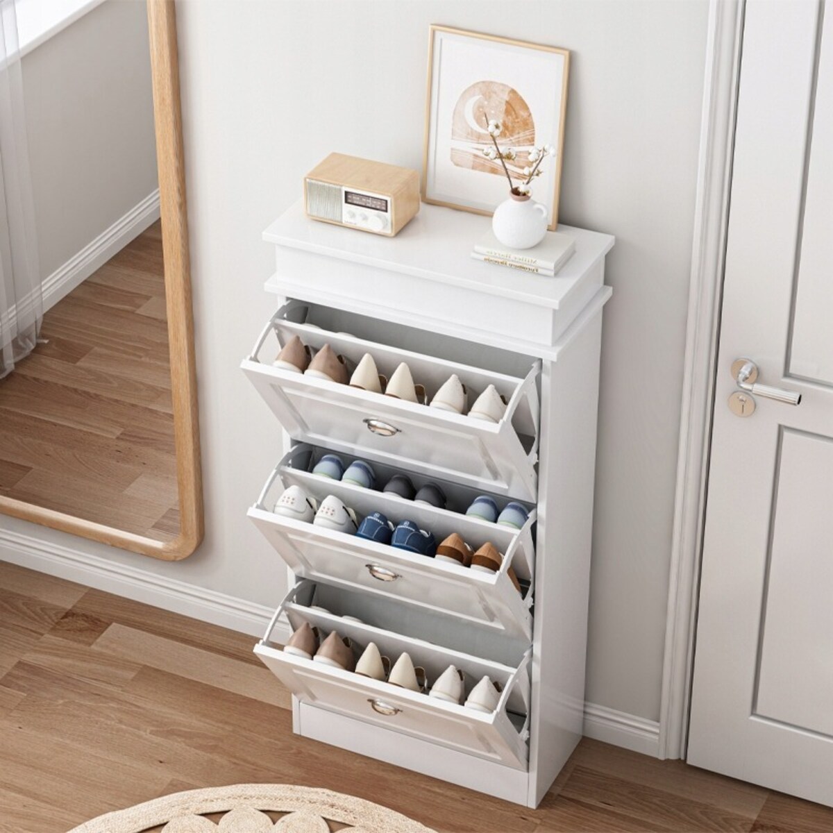 Szafka na buty do przedpokoju 3 drzwi nowoczesna